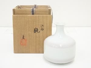 京焼　伊東慶造　紅彩瓶（共箱）